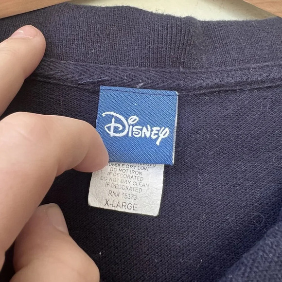 Vintage Disney Mickey Mouse Florida Polo Shirt X-Large Black Cotton - Picture 3 of 3